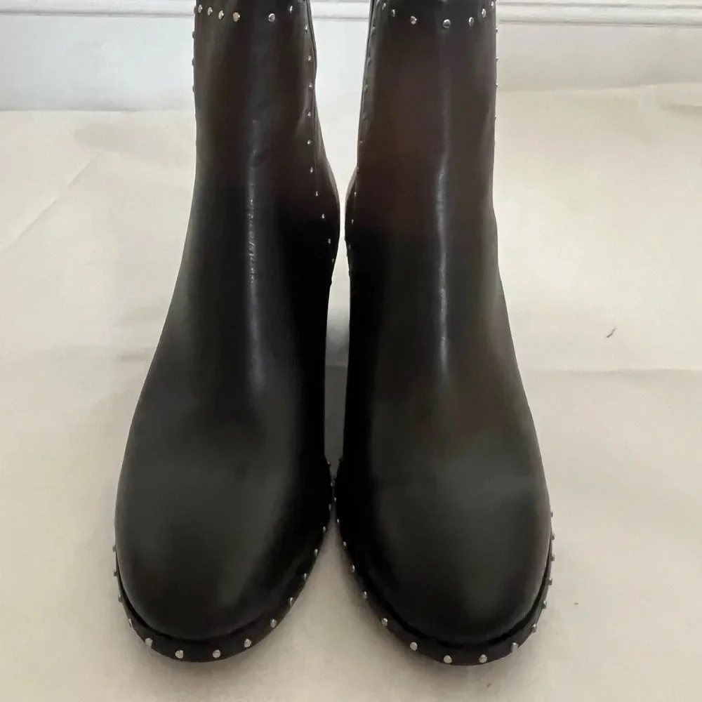 Lola Cruz Womens Black Studded Ankle Boots EUR 39 Us 9 NWB